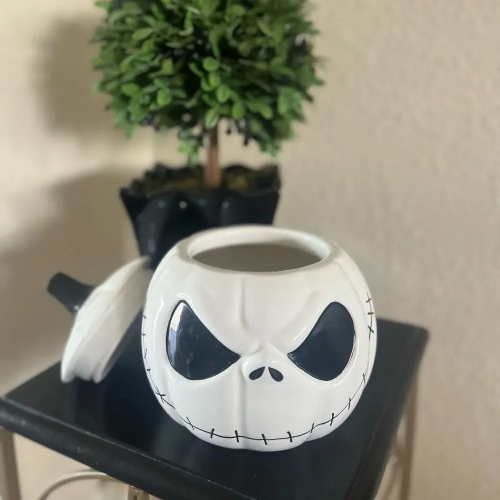 🆕 Disney’s Jack Skellington Pumpkin Head Cookie Jar